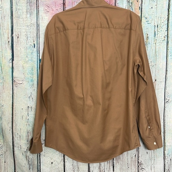 Brown Zara Men’s Cotton Button-up Shirt L - Picture 6 of 6